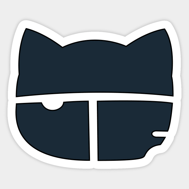 FLCL Haruko's Cat Logo Sticker by citrus